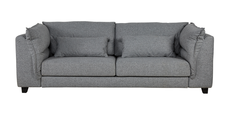 Grey Fabric Sofa PNG HD