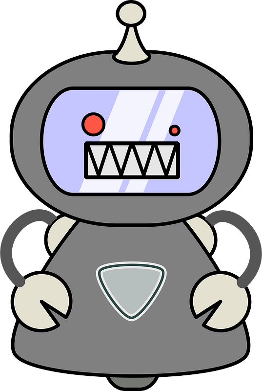 Grey Robot PNG HD Isolated