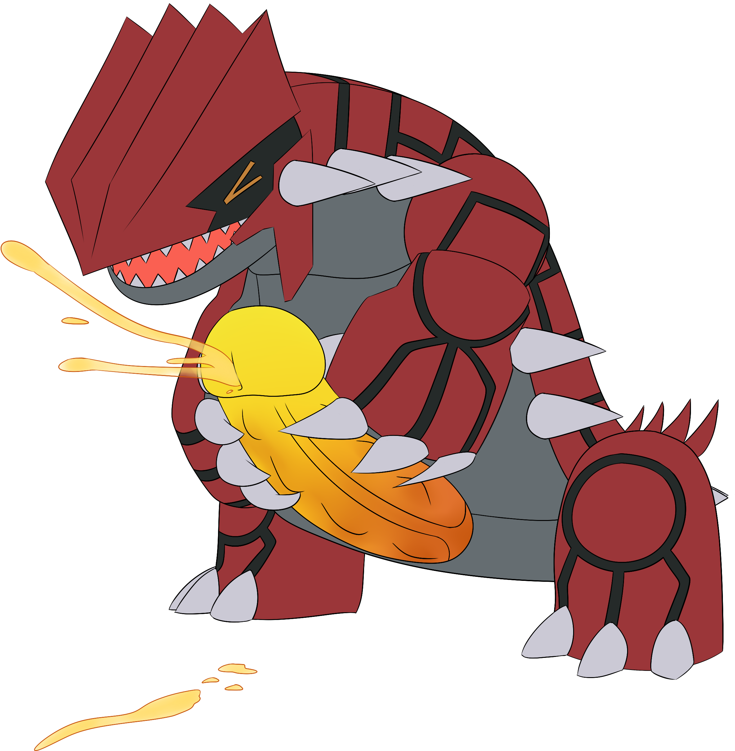 Groudon Pokemon PNG Isolated Clipart