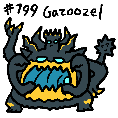 Guzzlord Pokemon PNG Isolated Clipart