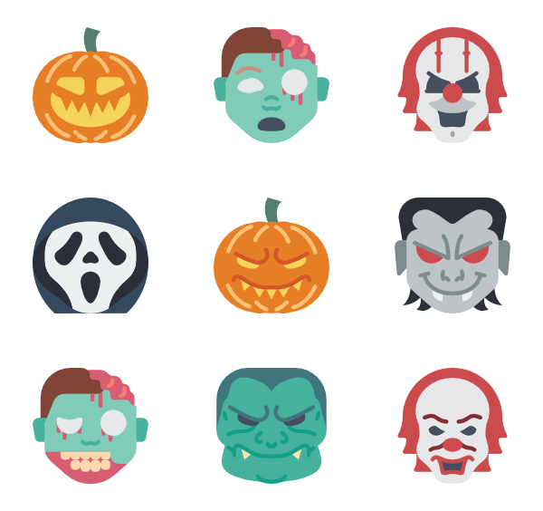 Halloween App Icons PNG Isolated Photos