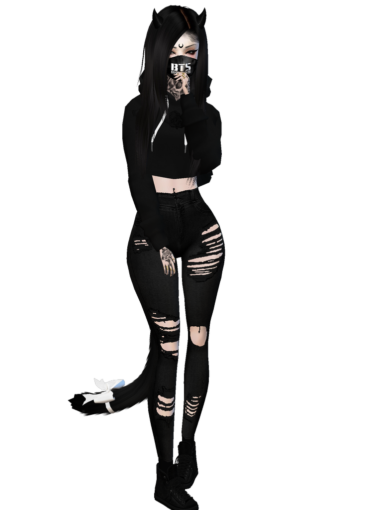 Halloween Costumes Emo PNG Isolated Pic