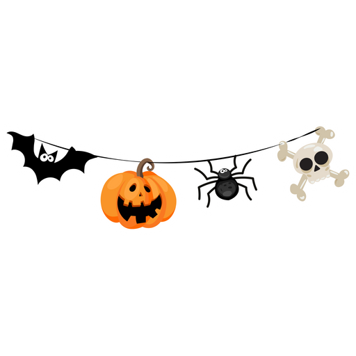Halloween Garland PNG Isolated HD