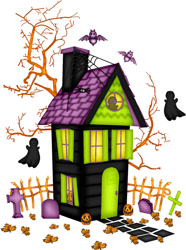 Halloween Gingerbread House PNG Isolated HD