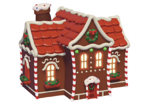 Halloween Gingerbread House PNG Isolated Image