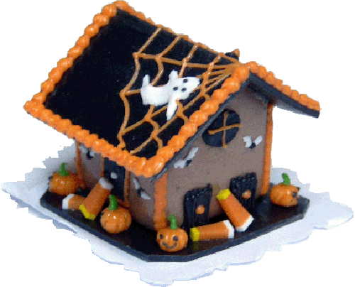 Halloween Gingerbread House PNG