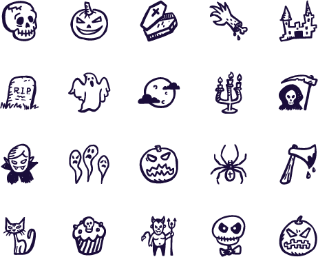 Halloween Icons PNG File
