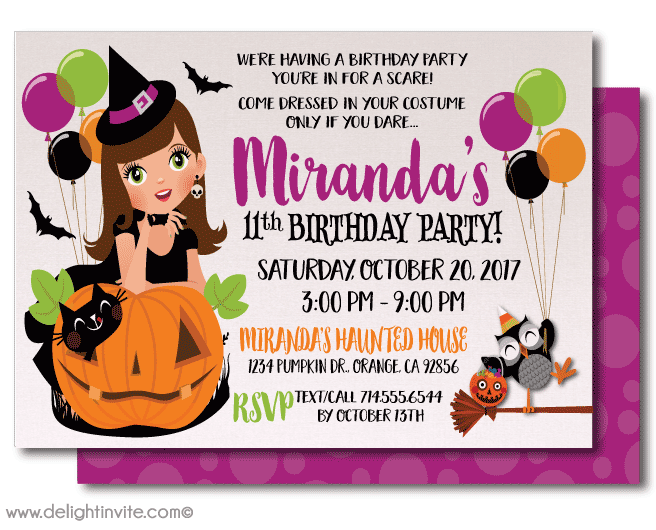 Halloween Invitations PNG File