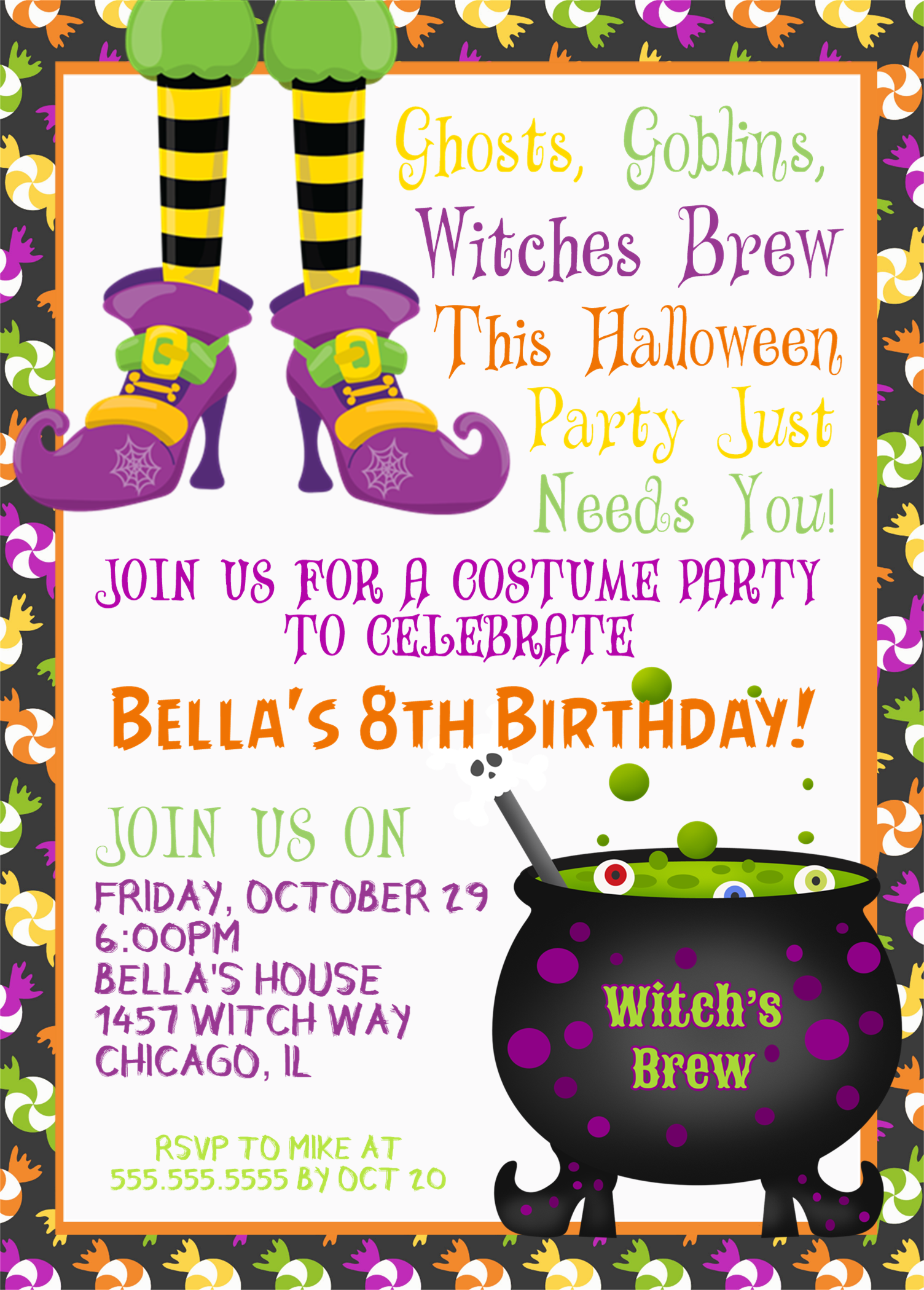 Halloween Invitations PNG Isolated Image
