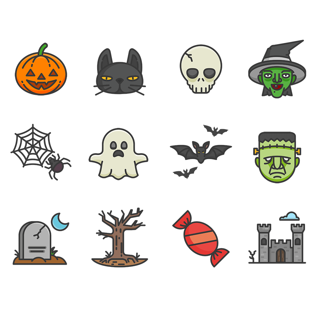 Halloween Ornaments PNG Isolated Photos
