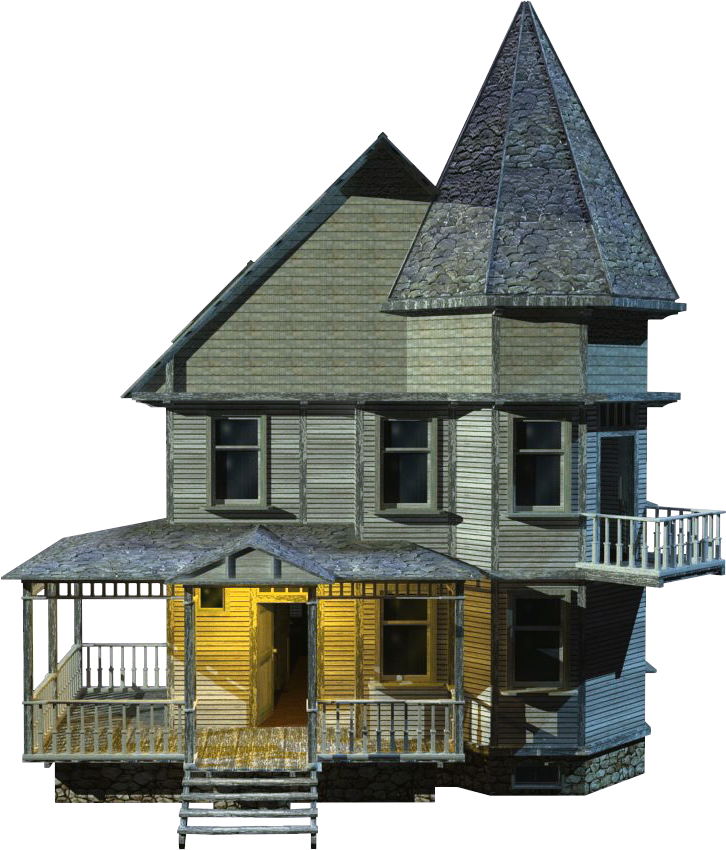 Halloween Village Houses PNG Clipart