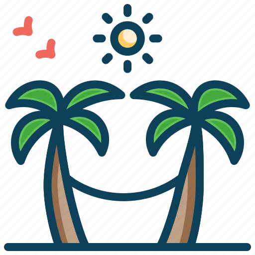 Hammock And Palm Trees PNG File