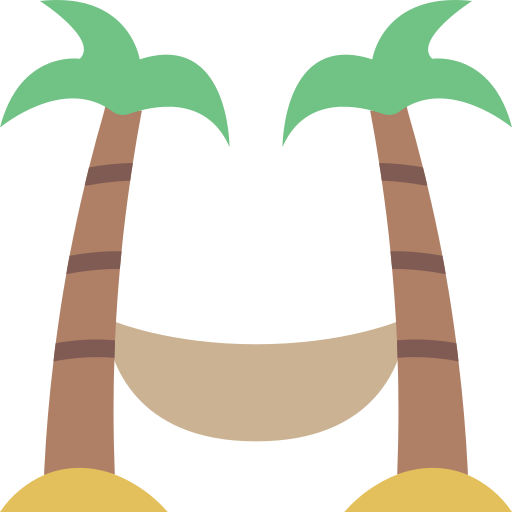 Hammock And Palm Trees PNG Image