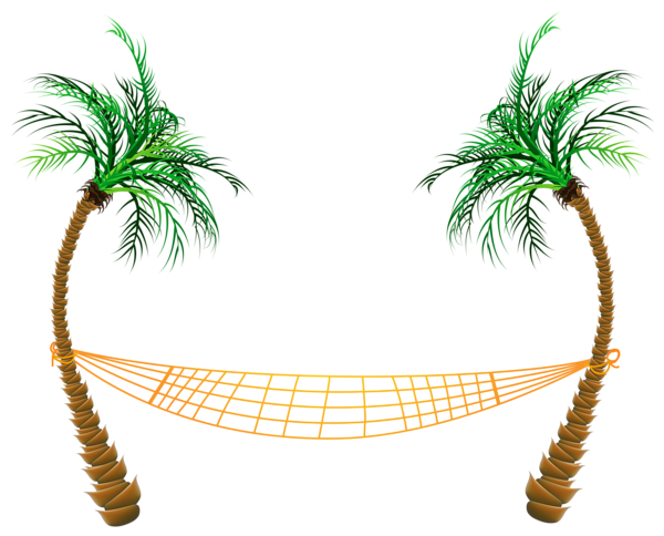 Hammock And Palm Trees PNG