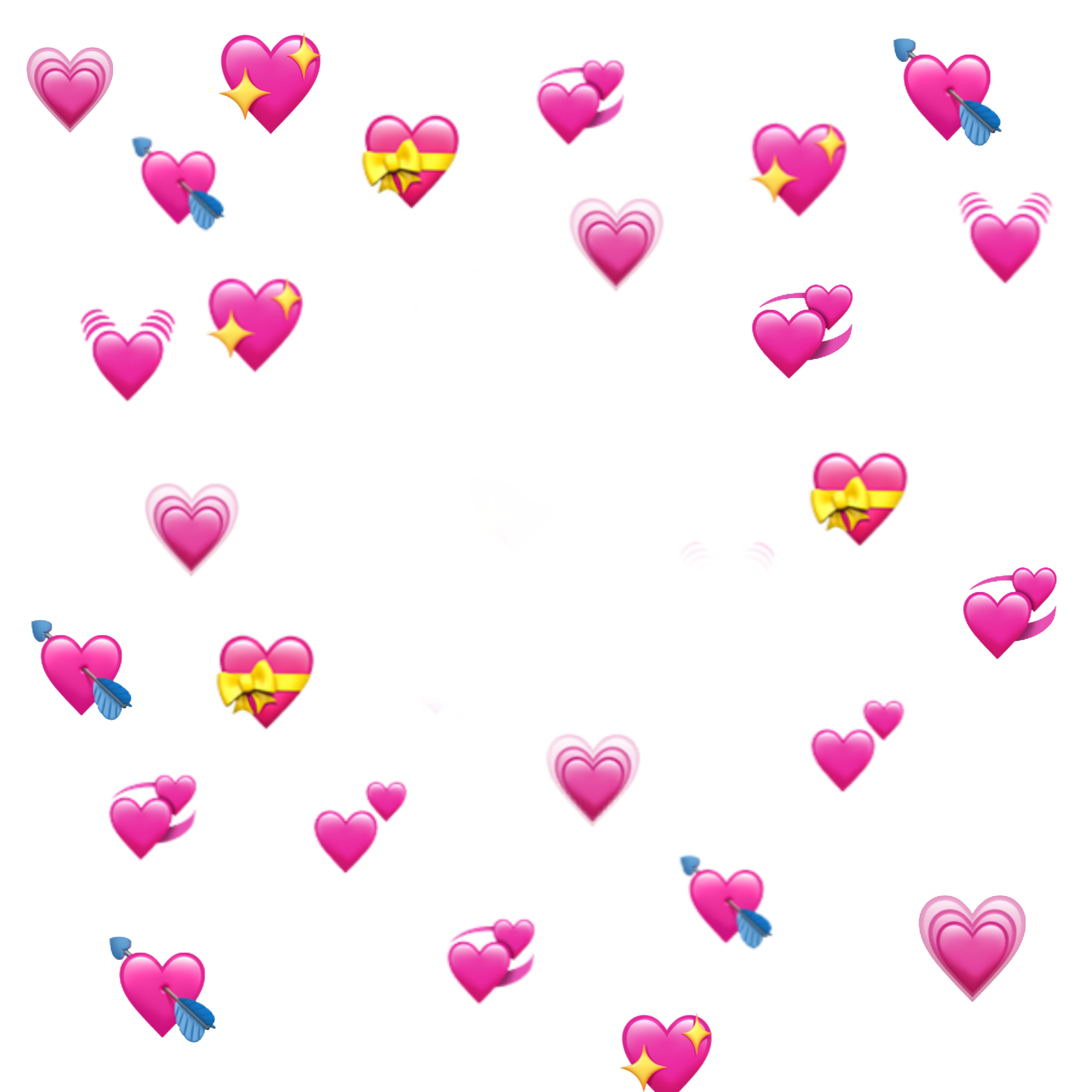 Heart Emojis PNG Isolated File