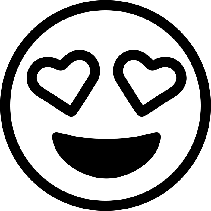 Heart Eye Emoji PNG Isolated Photo