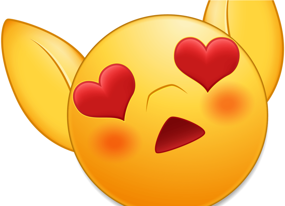 Heart Eye Emoji PNG Isolated Pic