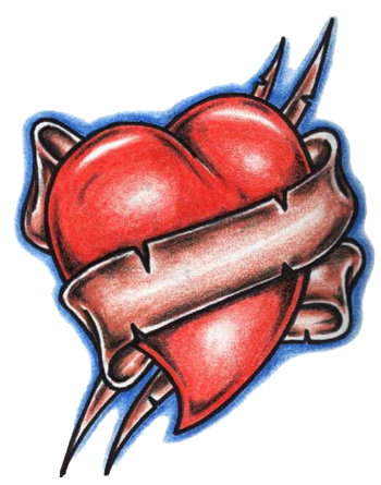 Heart Tattoo PNG HD
