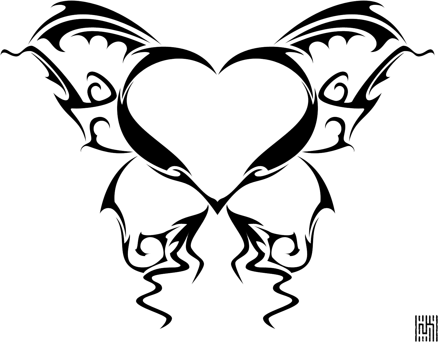 Heart Tattoo PNG Isolated Pic