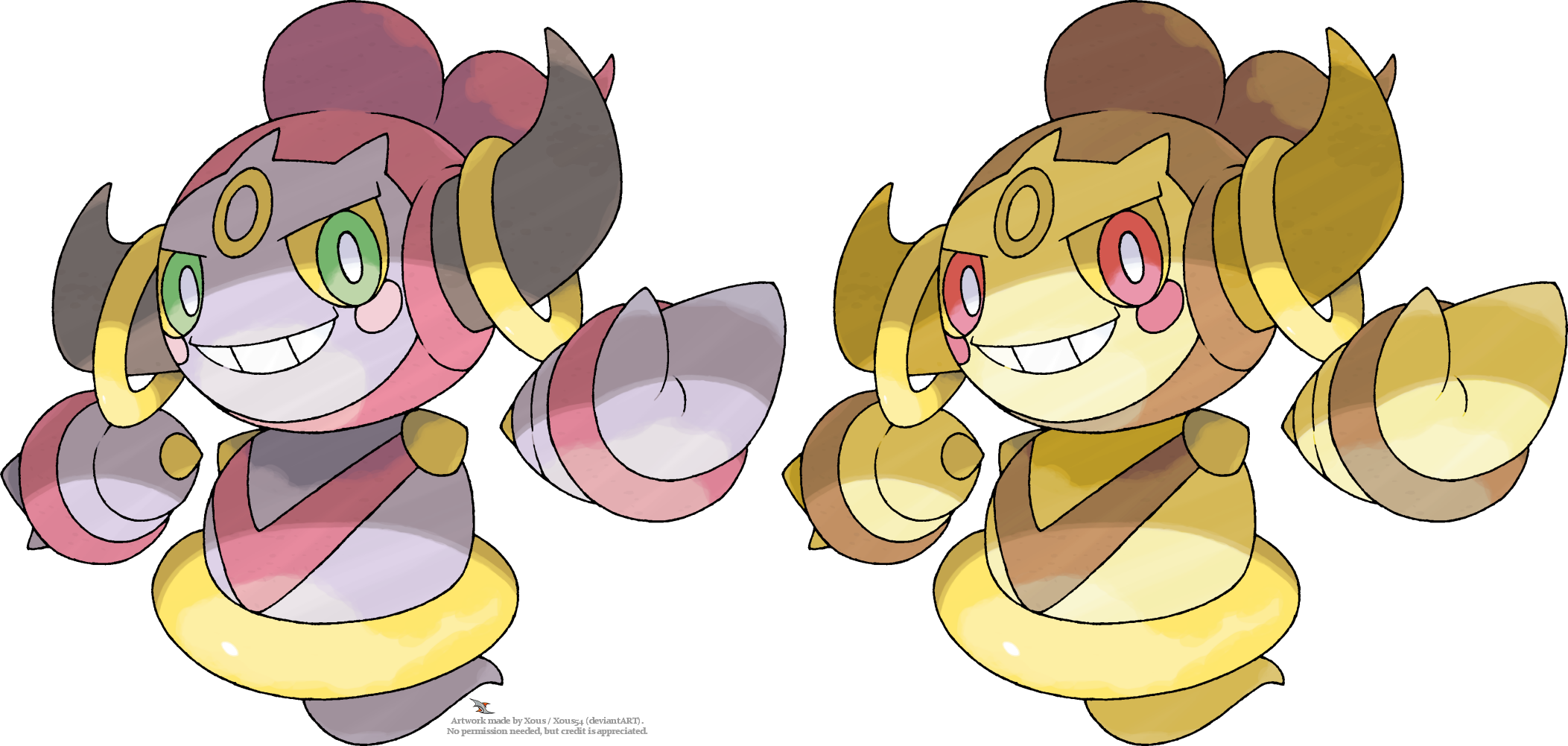 Hoopa Pokemon Background Isolated PNG