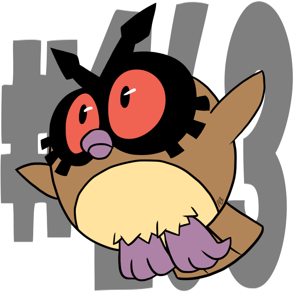 Hoothoot Pokemon PNG Isolated File