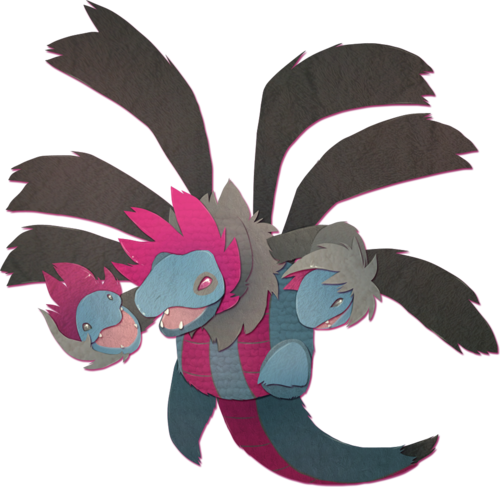 Hydreigon Pokemon PNG Isolated Pic