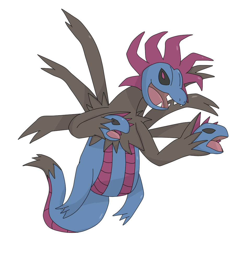 Hydreigon Pokemon PNG Isolated Transparent