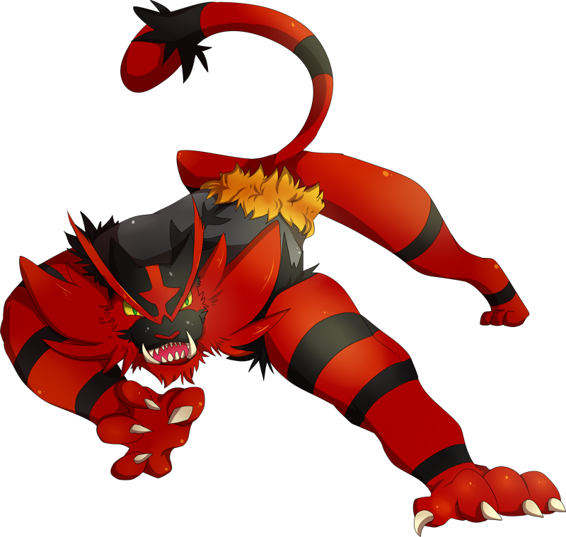 Incineroar Pokemon PNG Isolated Picture