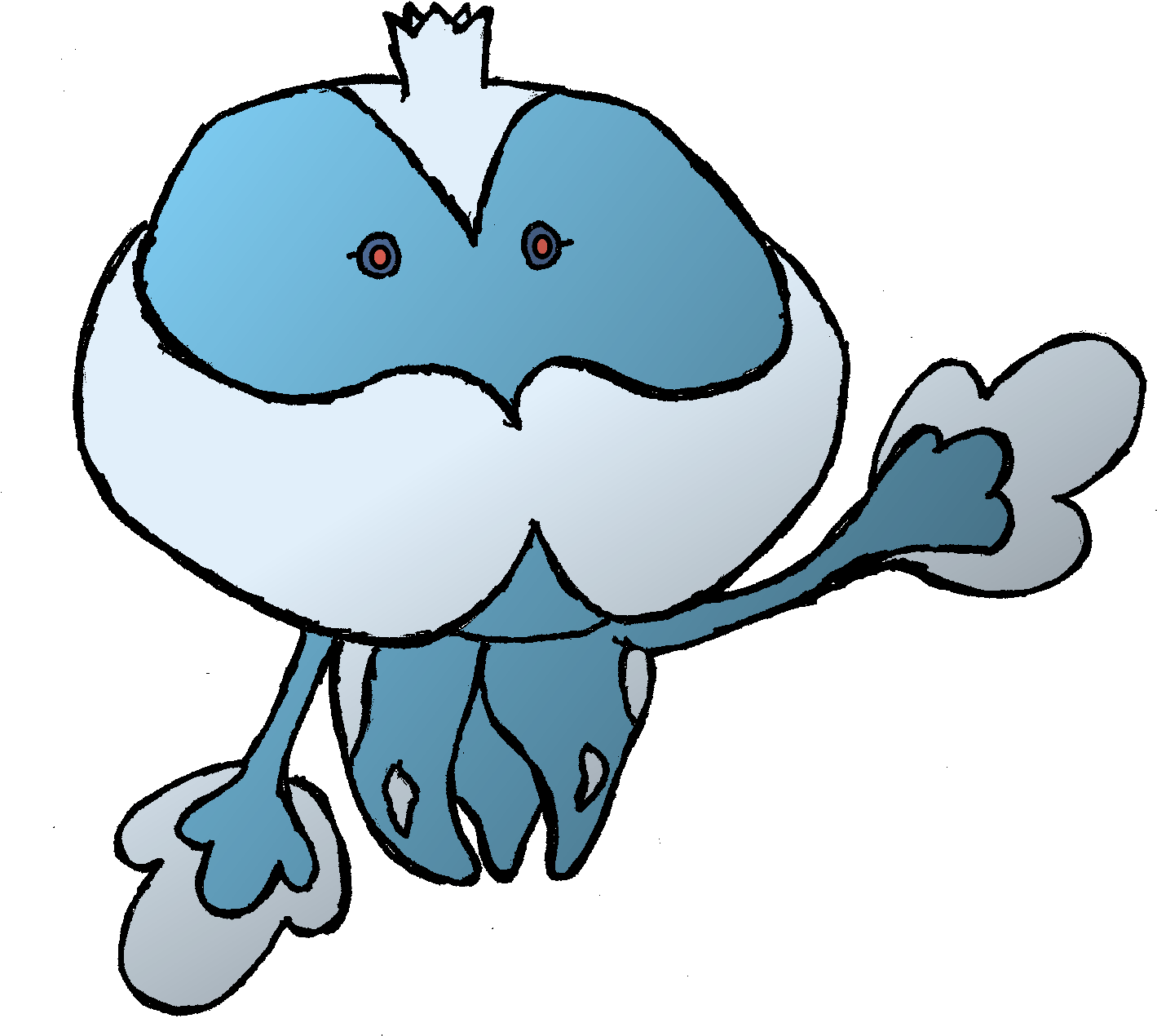 Jellicent Pokemon PNG Isolated Clipart