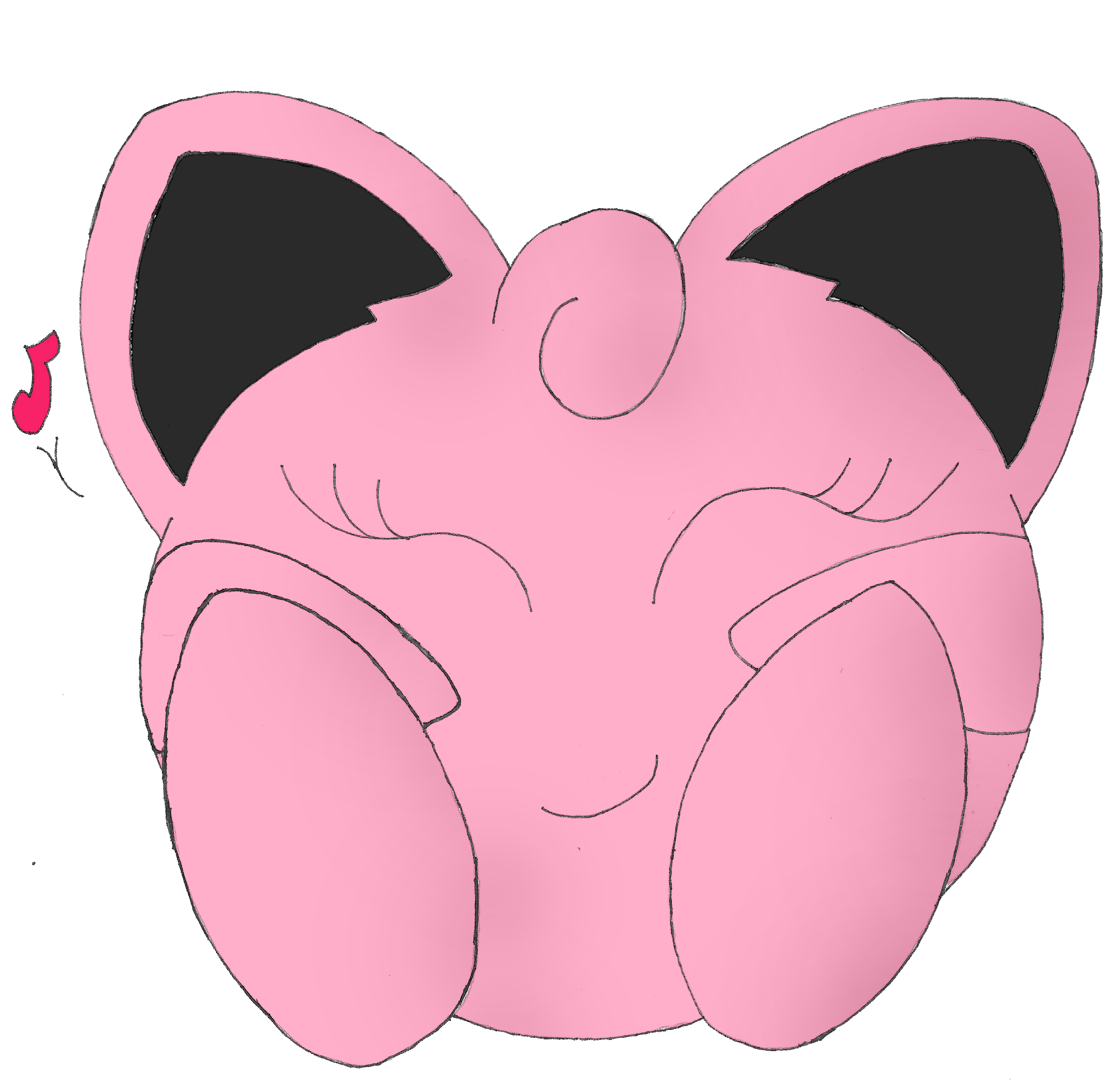 Jigglypuff Pokemon PNG Isolated Picture