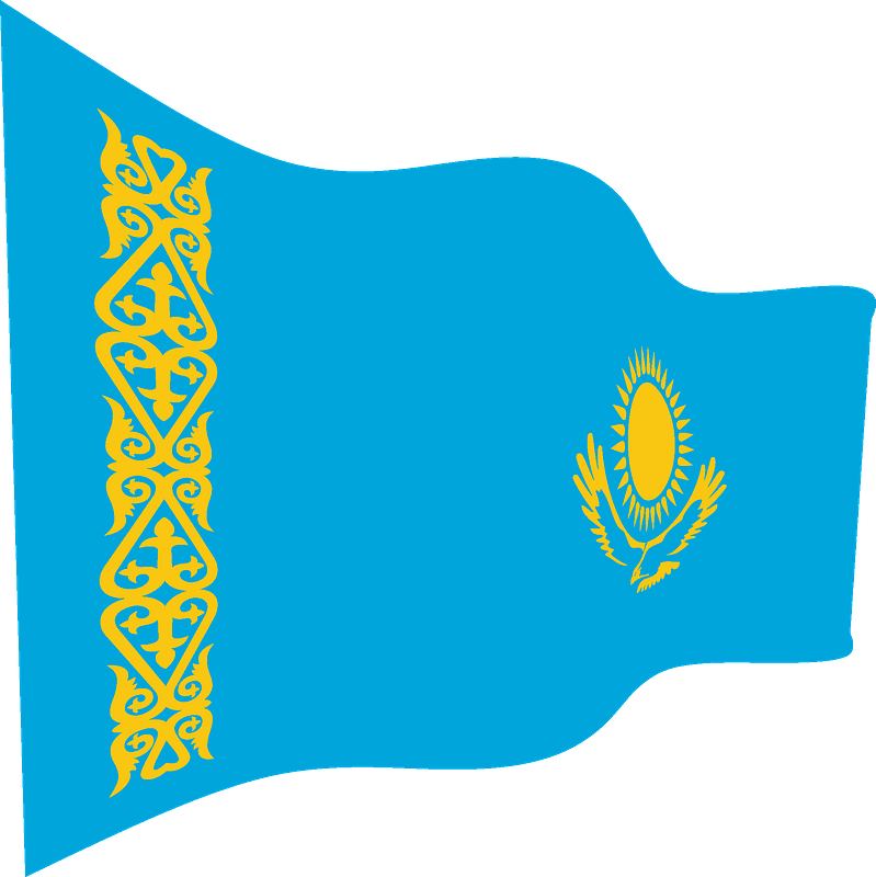Kazakhstan Flag PNG Isolated File