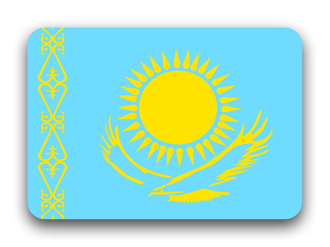 Kazakhstan Flag PNG Isolated Image