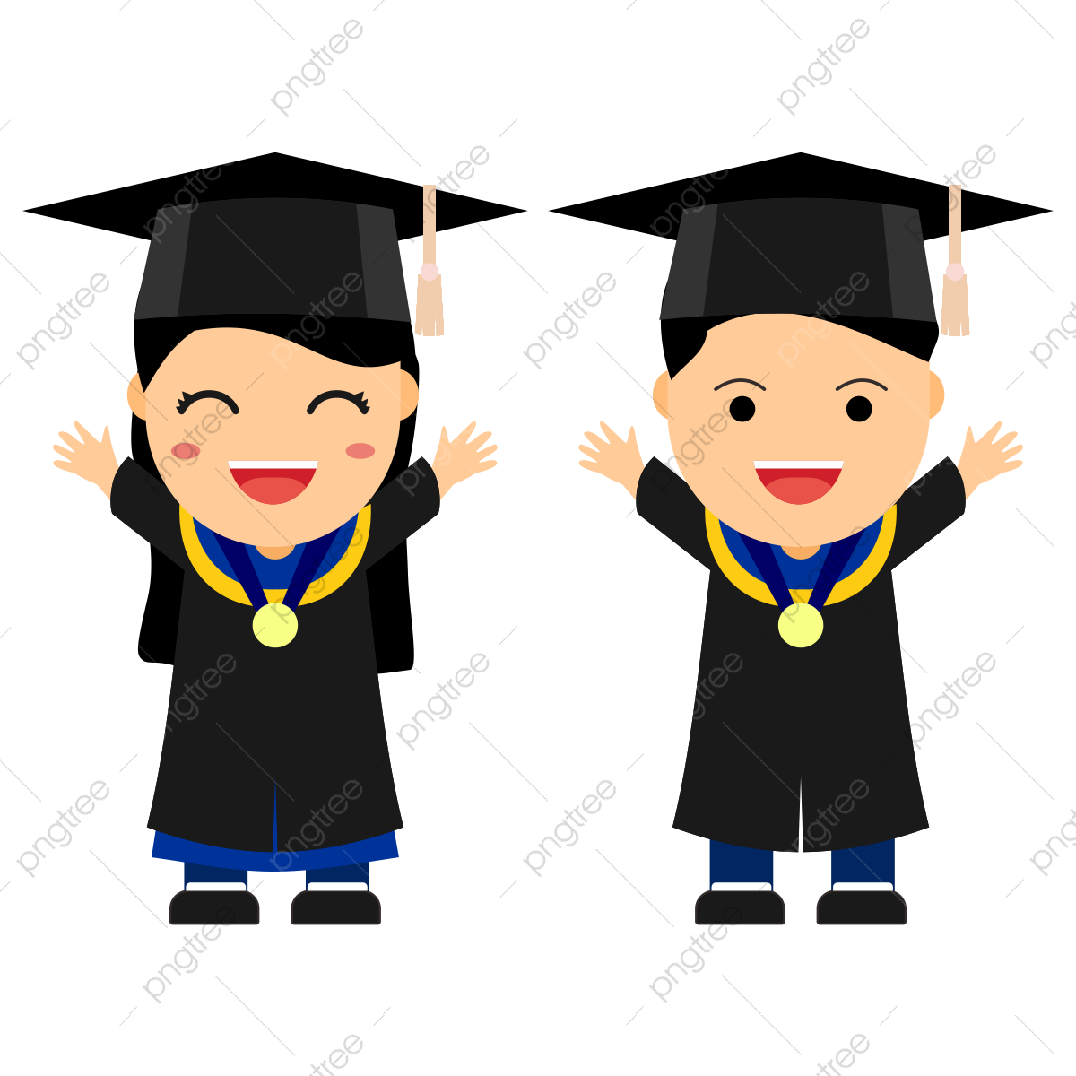 Kids Graduation PNG Clipart