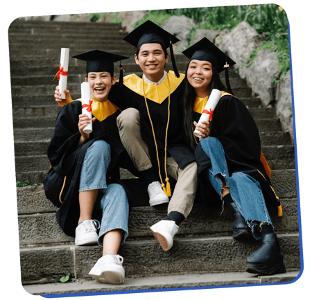 Kids Graduation PNG Isolated Pic