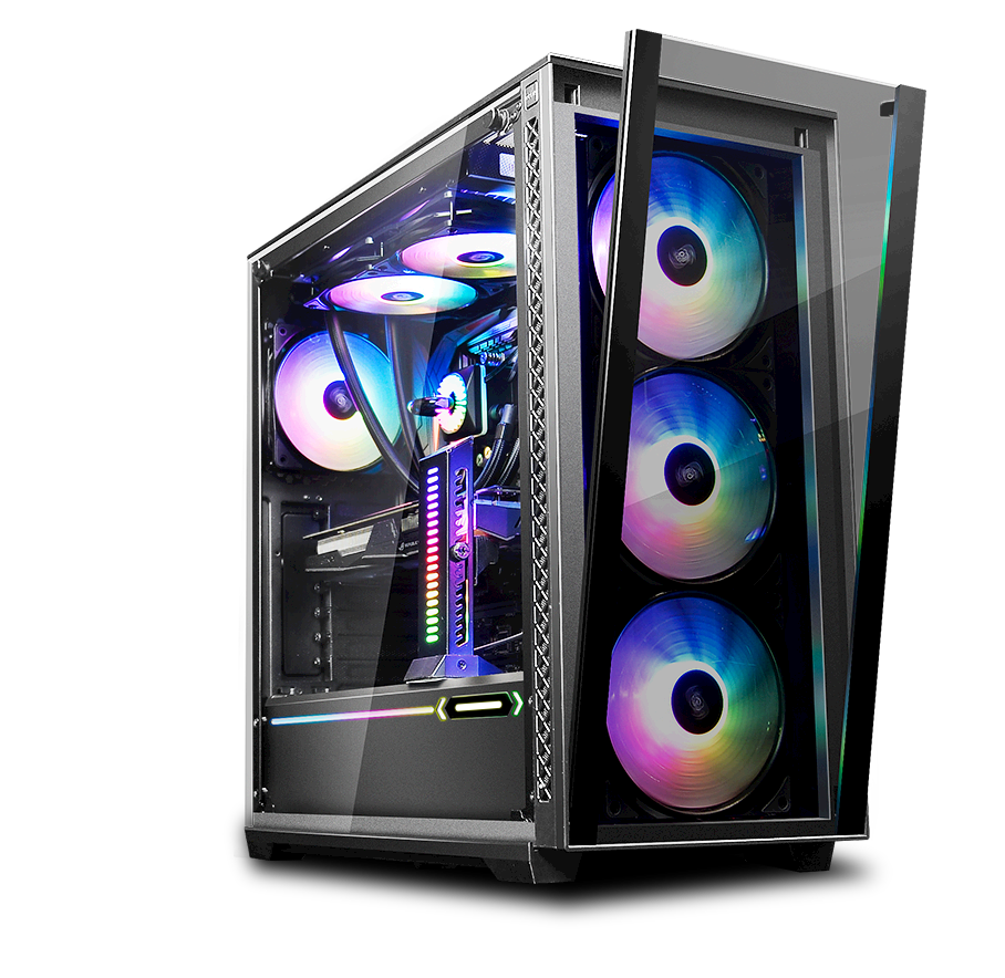 LED CPU Cabinet PNG Isolated File