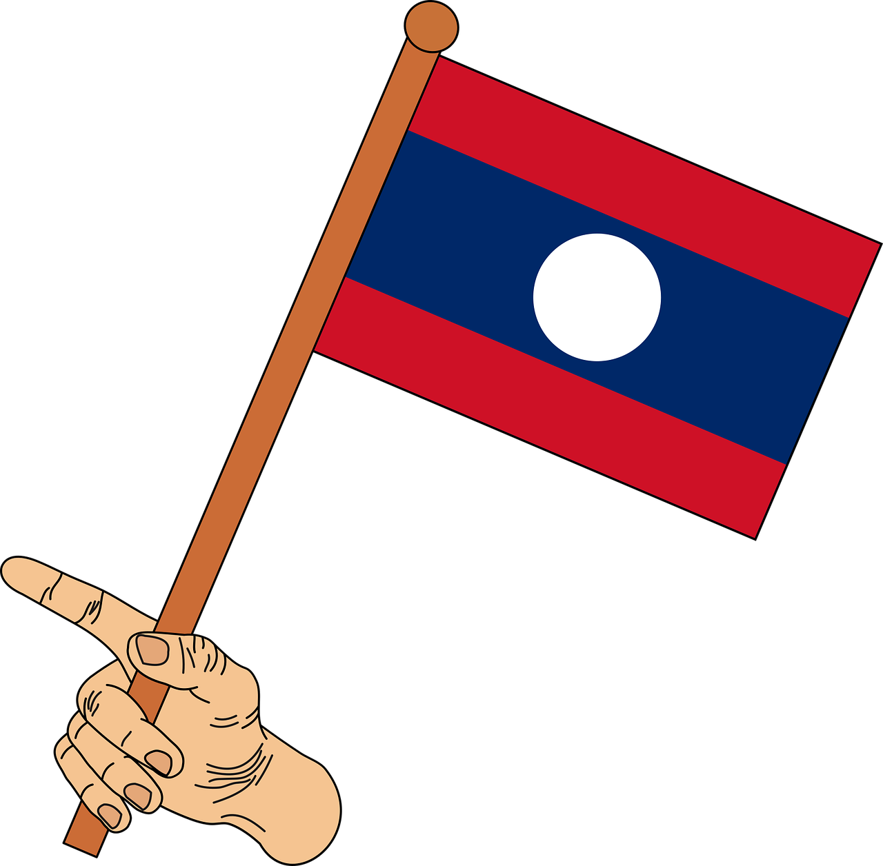 Laos Flag PNG Picture