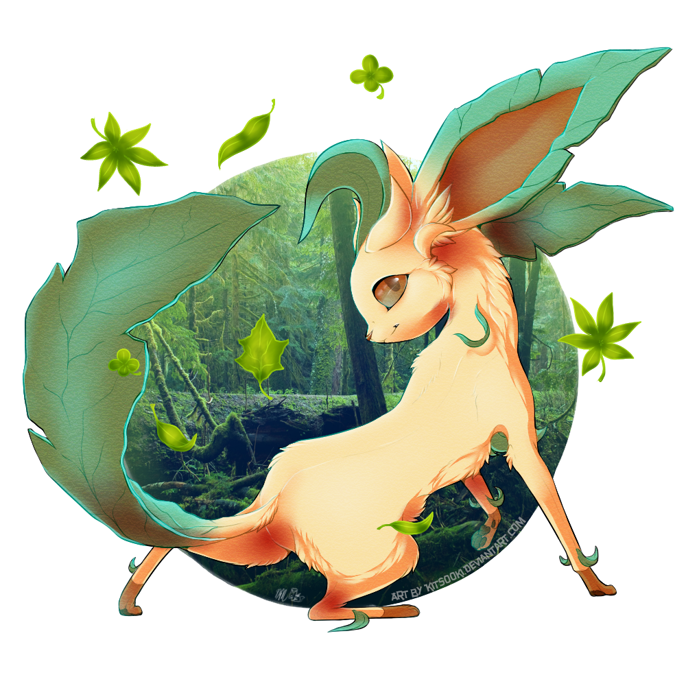 Leafeon Pokemon PNG Isolated Picture
