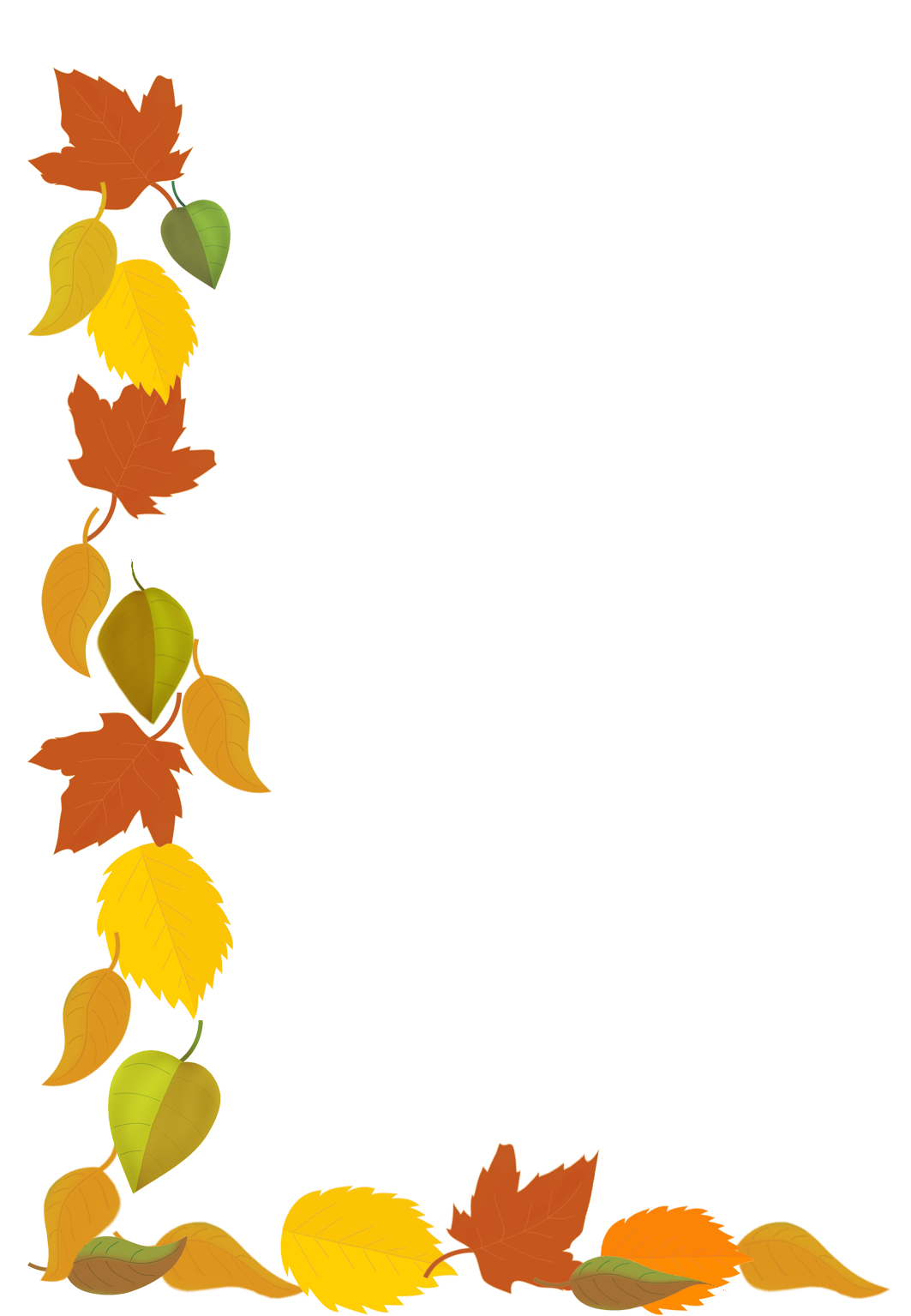 Leaves Border PNG Isolated Image