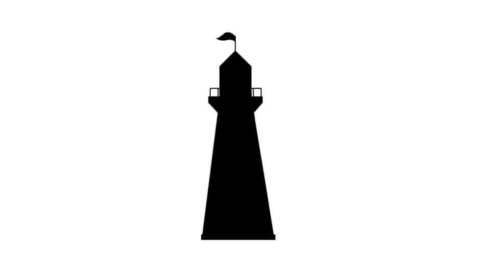 Lighthouse Silhouette PNG Isolated Clipart