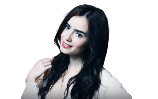 Lily Collins PNG Isolated HD
