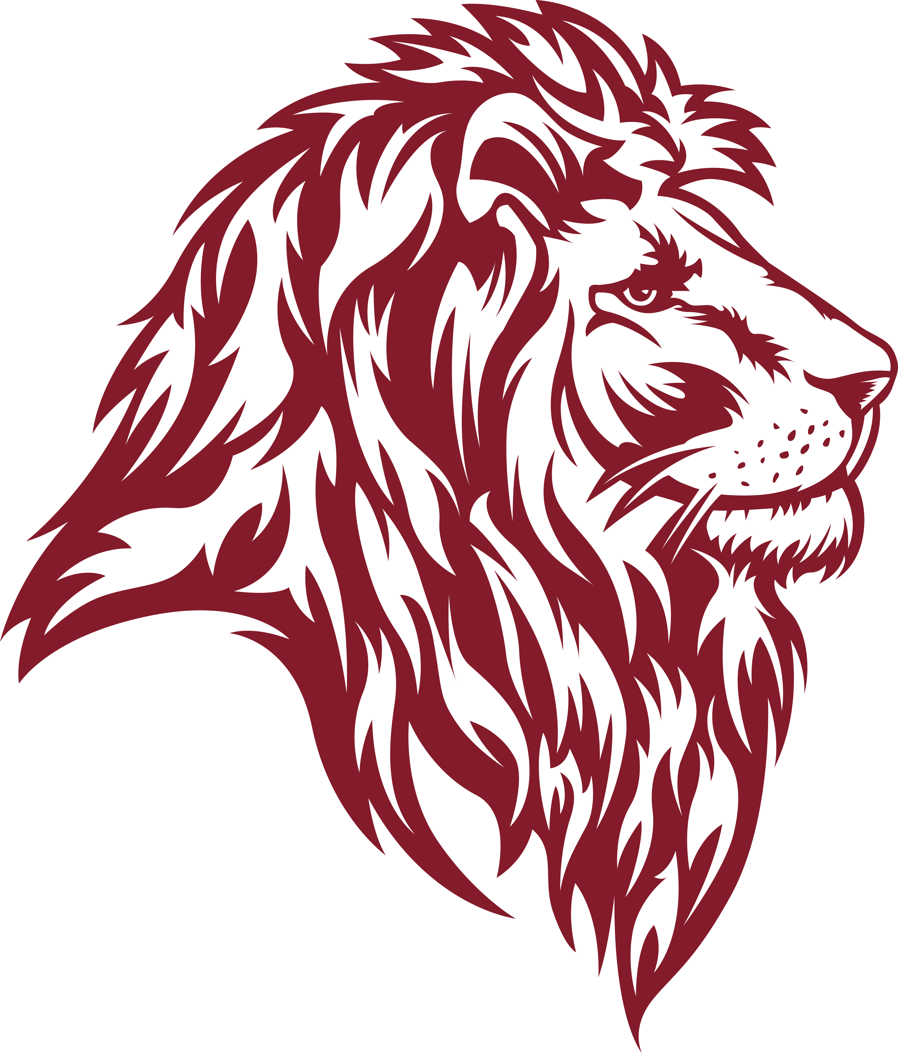 Lion Drawing PNG Isolated Photo