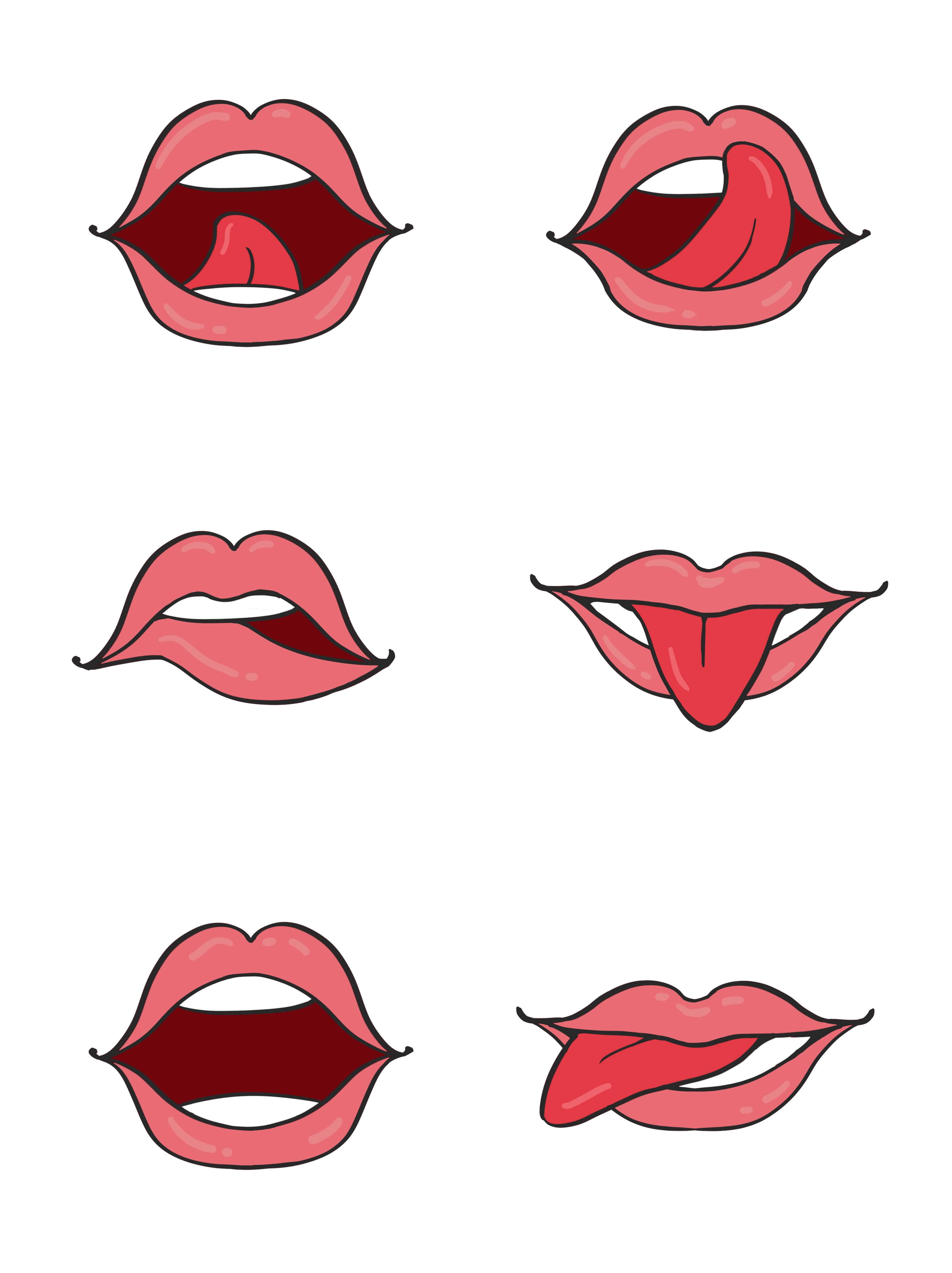 Lip Drawing PNG Clipart