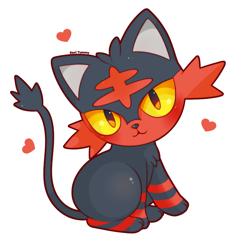 Litten Pokemon PNG Isolated Picture