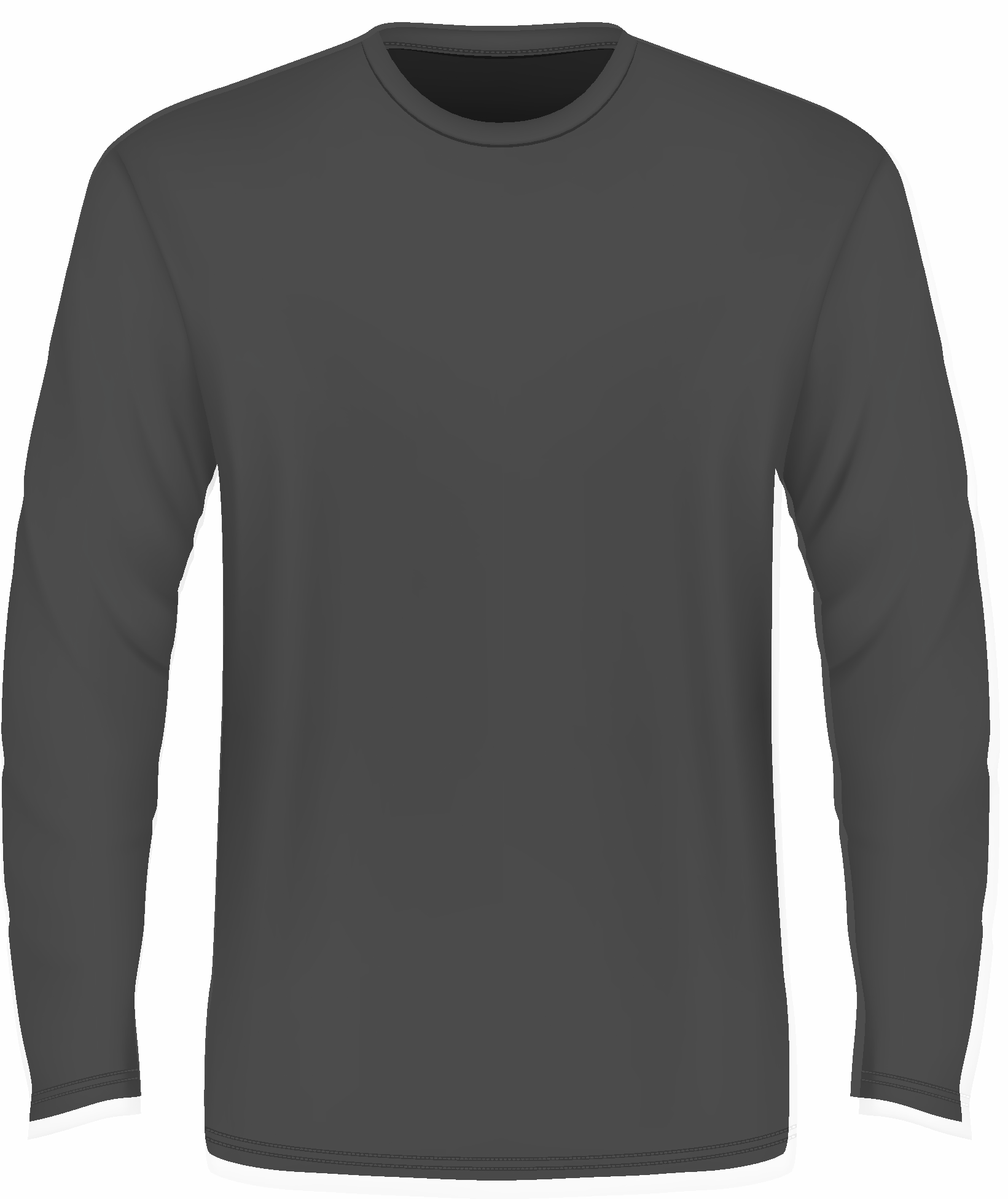 Long Sleeve Crew Neck T-Shirt PNG File