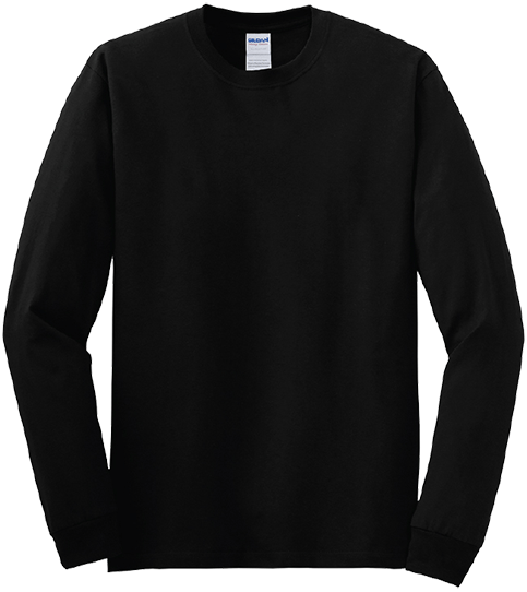 Long Sleeve Crew Neck T-Shirt PNG Isolated Photo