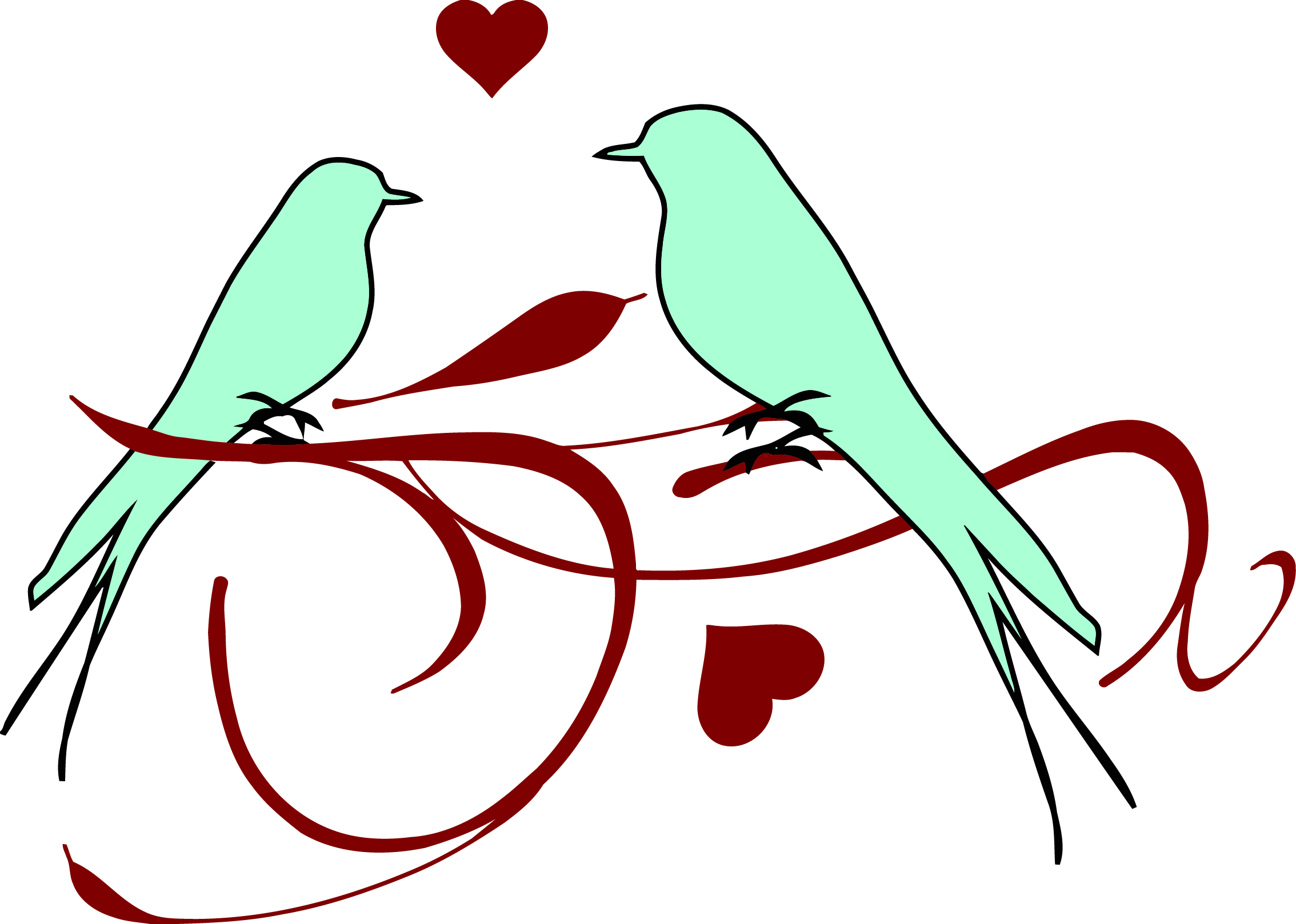 Lovebirds PNG Isolated File