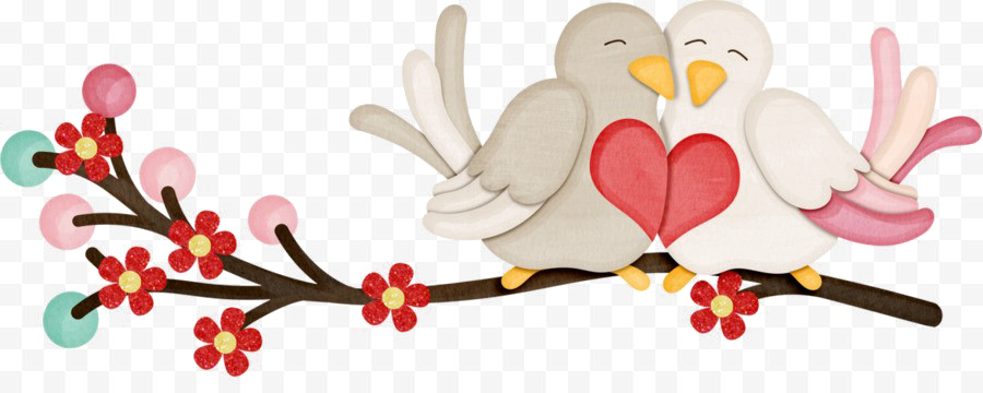 Lovebirds PNG Isolated Image