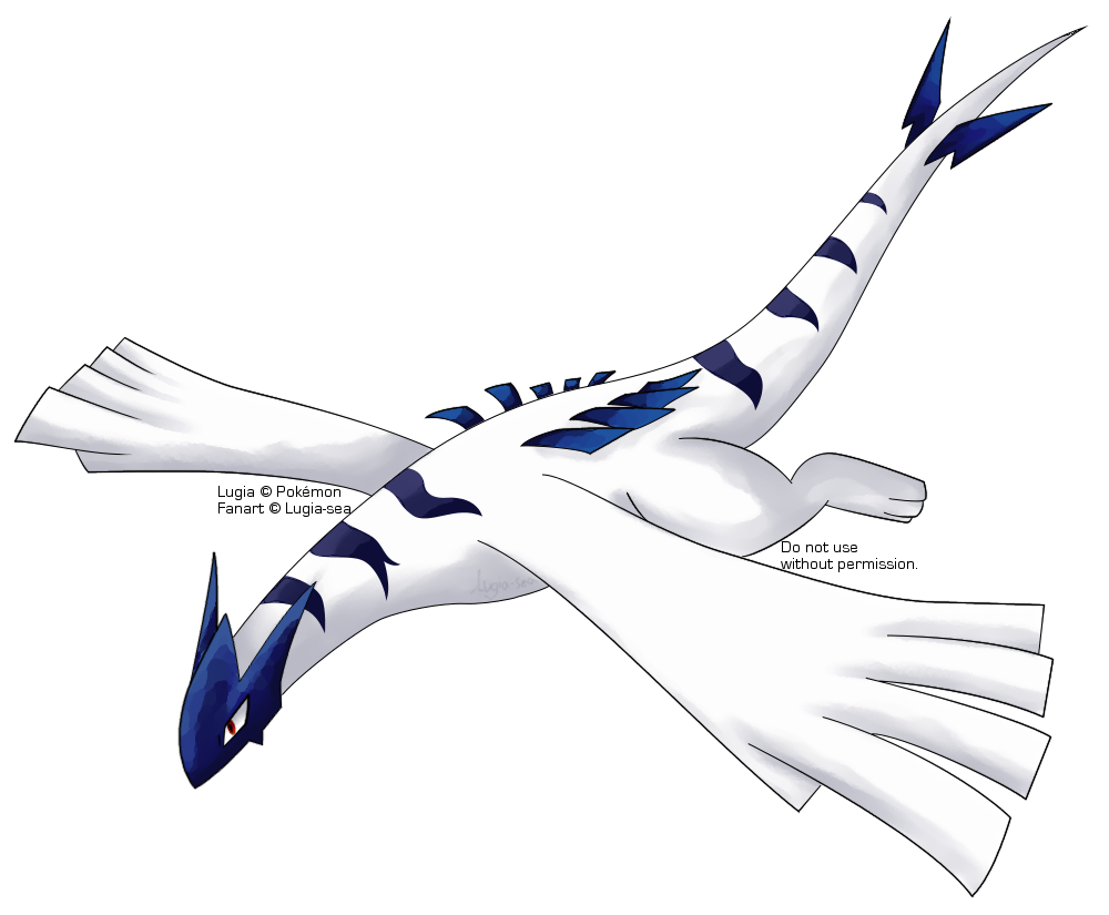 Lugia Pokemon PNG Isolated Clipart