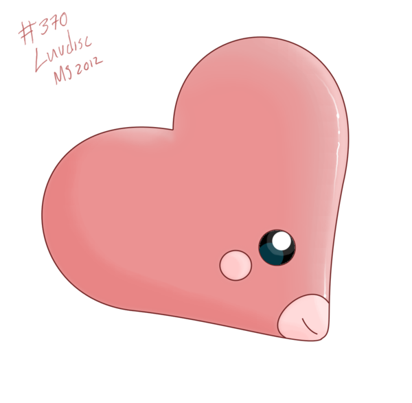 Luvdisc Pokemon PNG Isolated Clipart