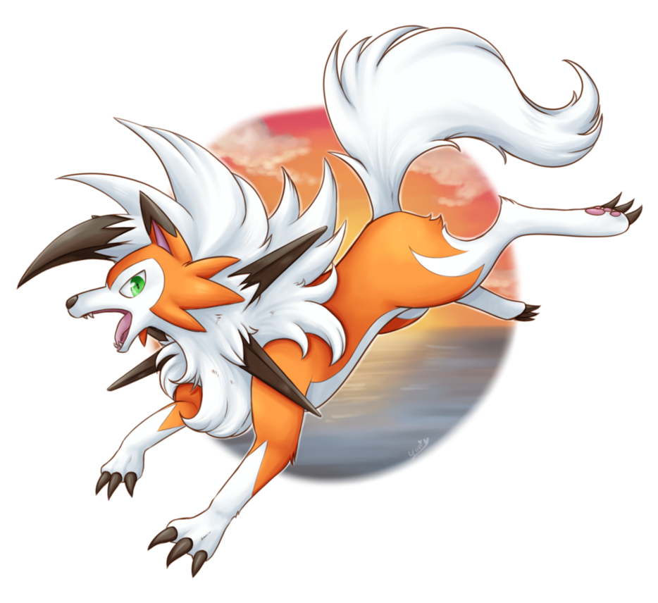 Lycanroc Pokemon PNG Isolated HD